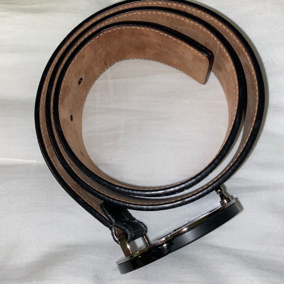 Gucci Supreme Belt Interlocking G Black Leather Trim Black G - Picture 7 of 8